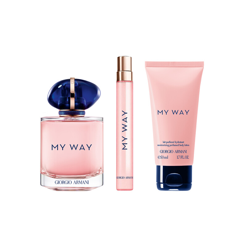 Set Giorgio Armani My Way Edp 90 Ml. + Mini 10 Ml + Loción 50 Ml. Set Giorgio Armani My Way Edp 90 Ml. + Mini 10 Ml + Loción 50 Ml.