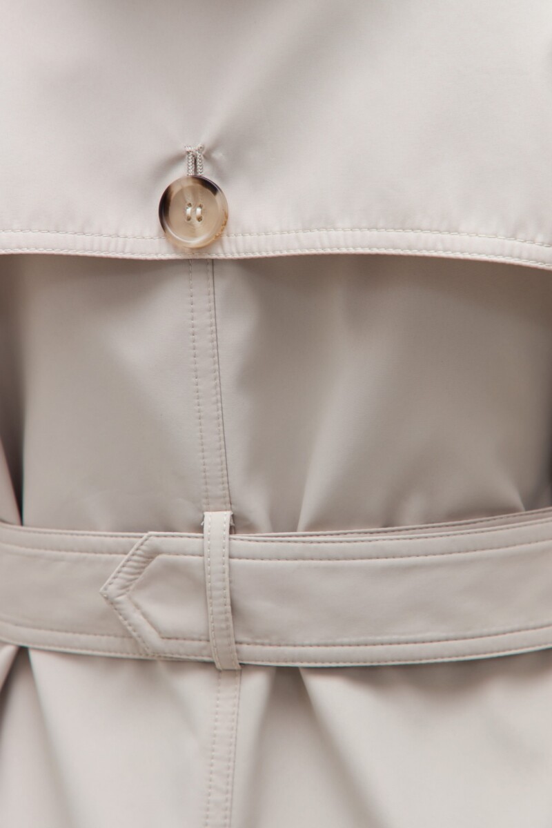 Trench impermeable capucha desmontable beige