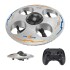 Drone Ovni Ufo Nave Espacial Luces RGB Control Remoto 80 Mts Color Gris