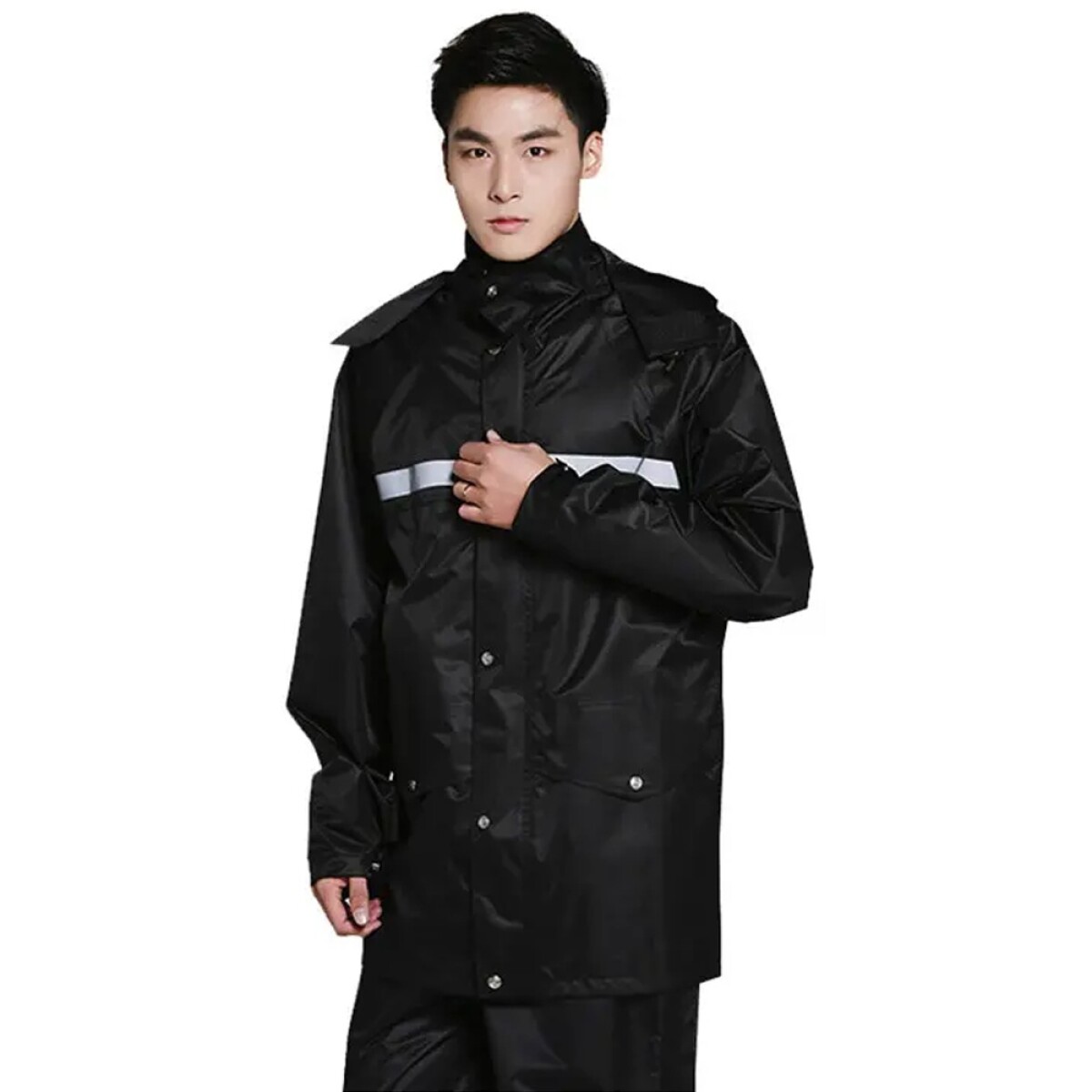 Equipo Lluvia Unisex Impermeable Reflectivo c/ Capucha Moto - Equipo Lluvia Unisex Impermeable Reflectivo C/ Capucha Moto 
