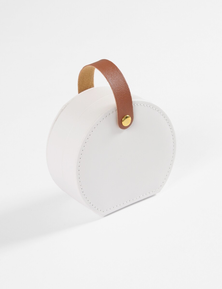 Alhajero organizador circular con strap - blanco 