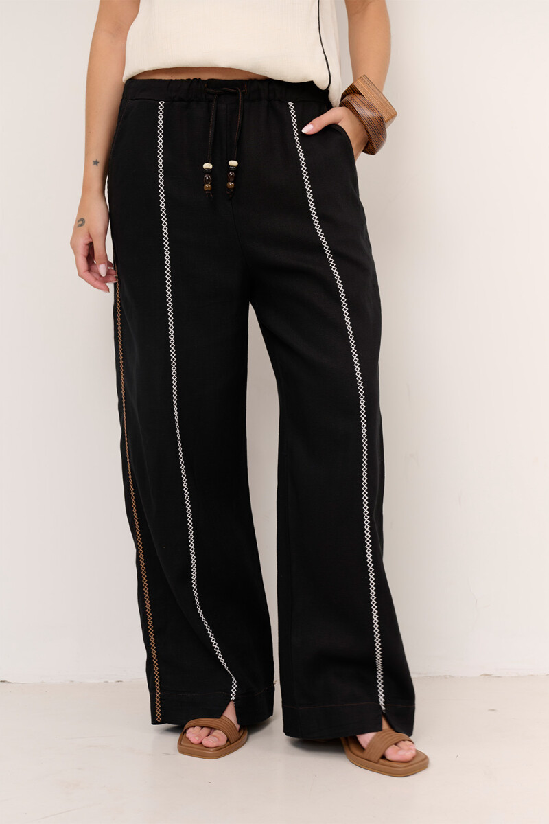 PANTALON LINO CRUZ NEGRO