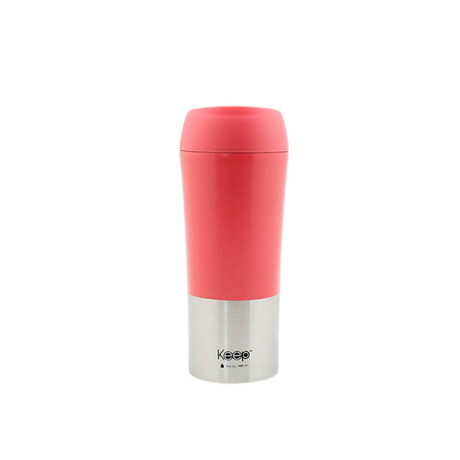 Vaso Térmico Mug con Tapa y Botón 400ML Rosa