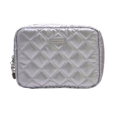 Portacosméticos Puffy plateado