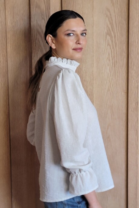 Blusa Copenhague Raya Beige fina
