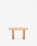 Mesa auxiliar Pirita de madera maciza de roble con acabado natural 70,6 x 70 cm FSC 100%