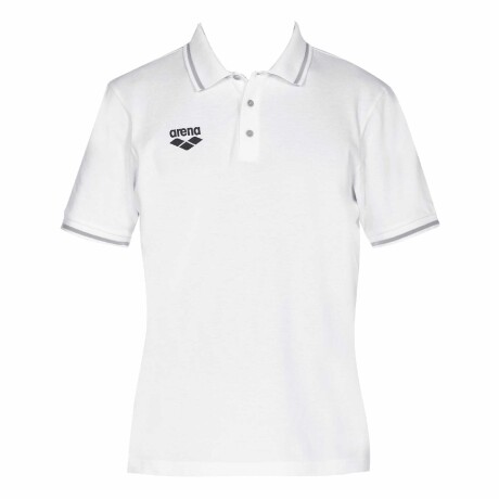 Remera Deportiva Unisex Arena Teamline Short Sleeve Polo Blanco