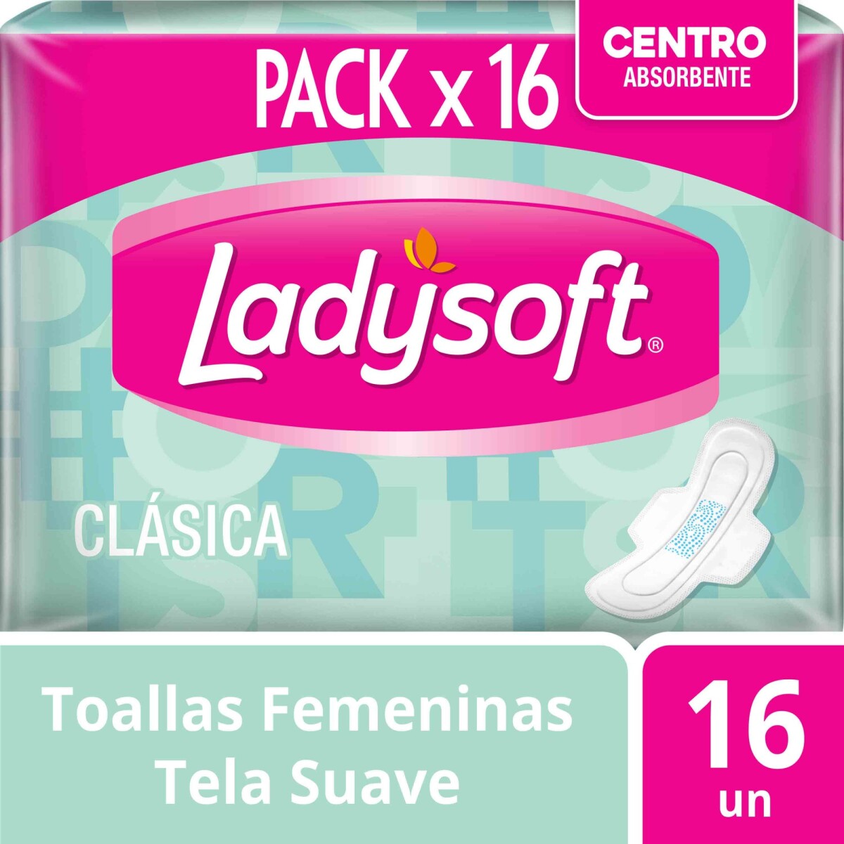 TOALLAS FEMENINAS LADYSOFT CLASICA C/ALAS X 16 