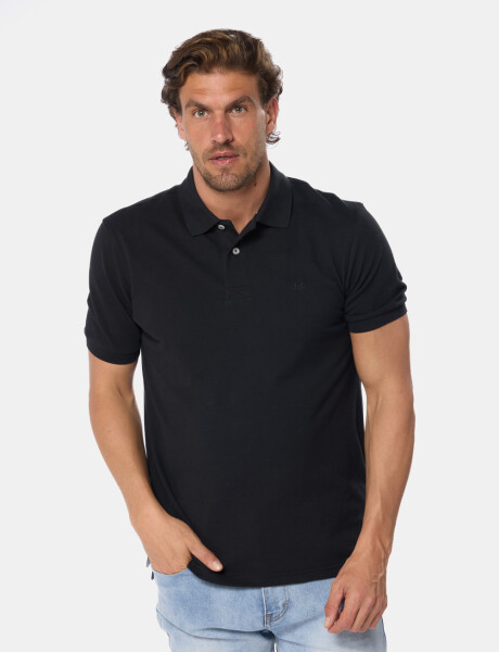 REMERA POLO PIQUE Negro