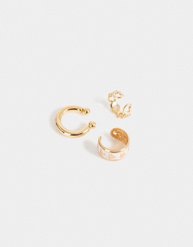 Bijou Cuff Set De Earcuff De Metal - Dorado