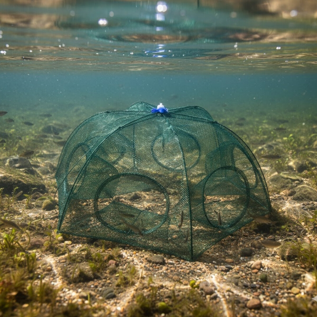 Trampa para mojarras de 6 bocas - VERDE 