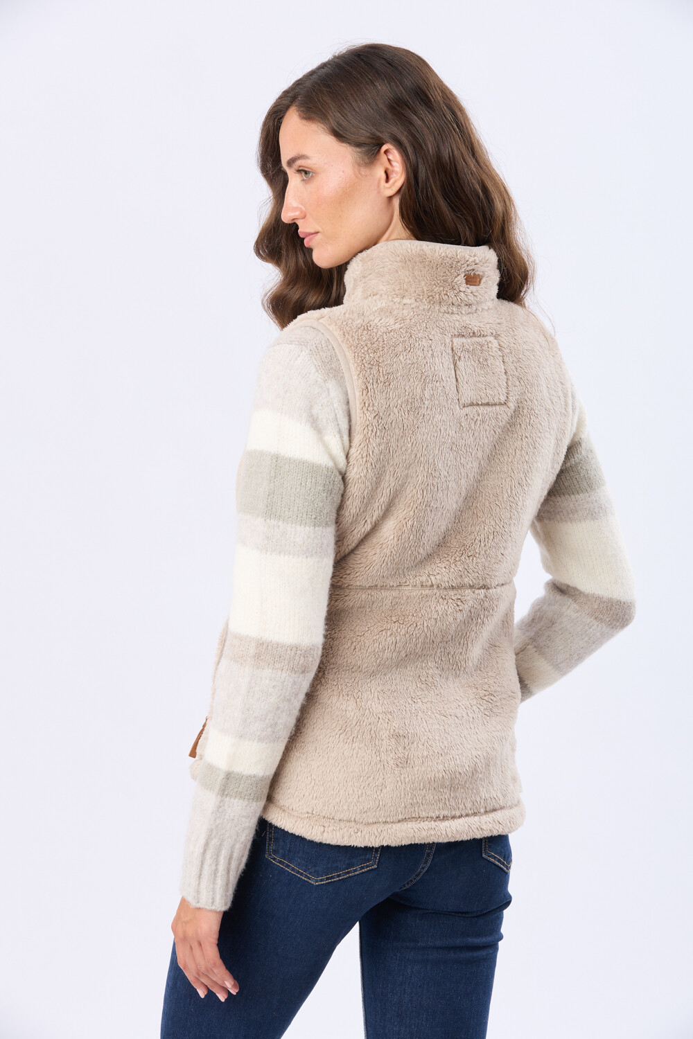 CHALECO SHERPA SUAVE Beige Oscuro