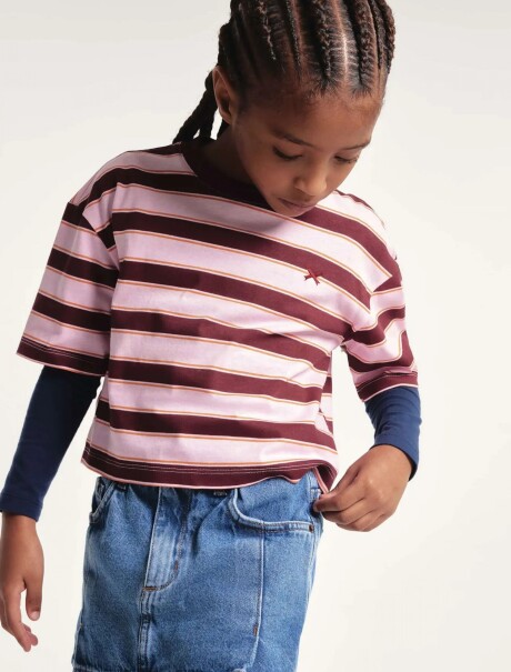 CAMISETA CORTE BOX INFANTIL MULTICOLOR