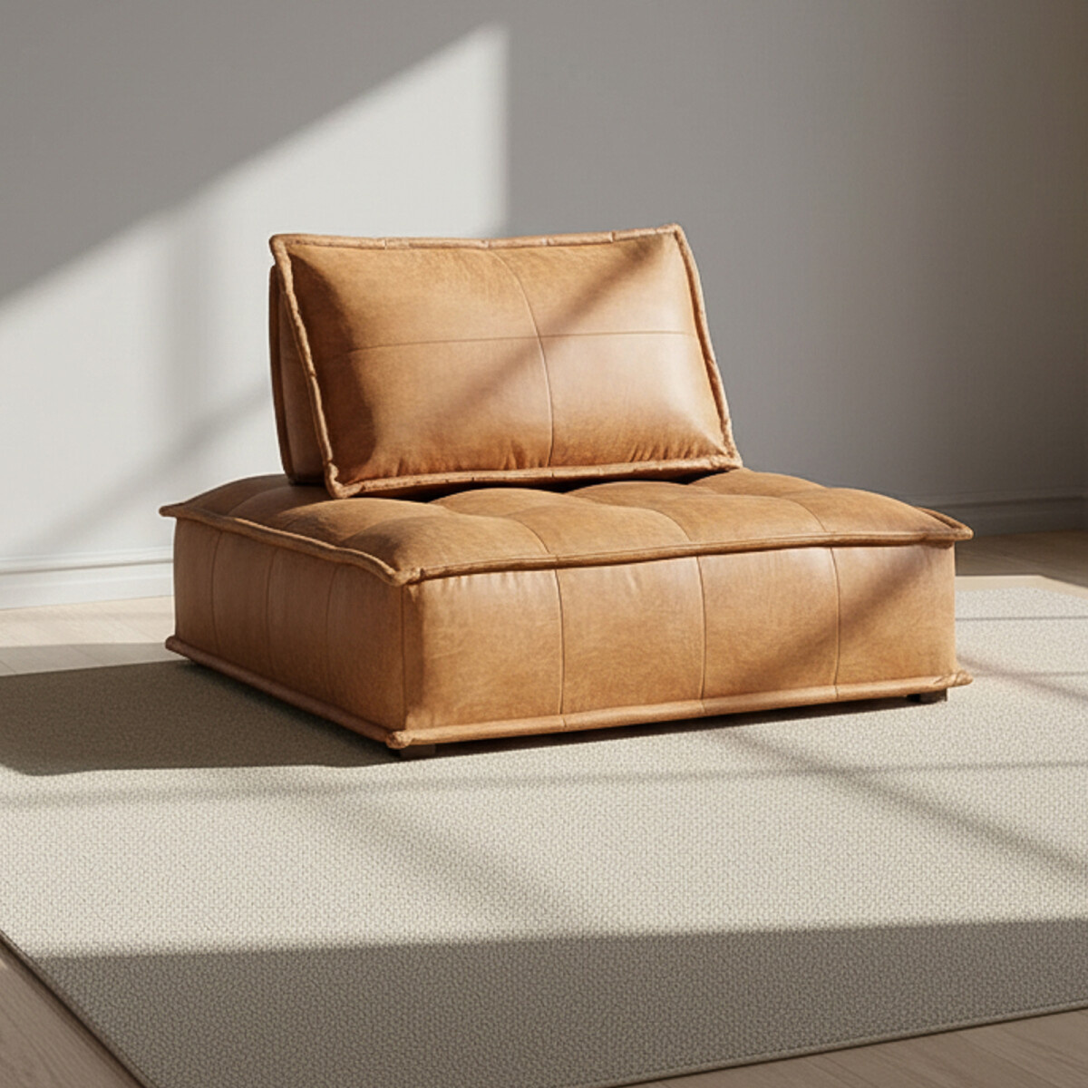 SOFÁ MODULAR - PU MARRON ELEMENT CAMEL 