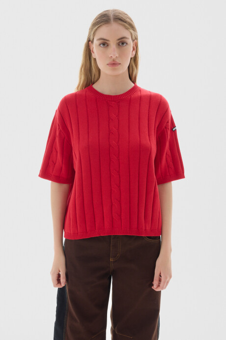 Knit T-shirt Jody Rojo