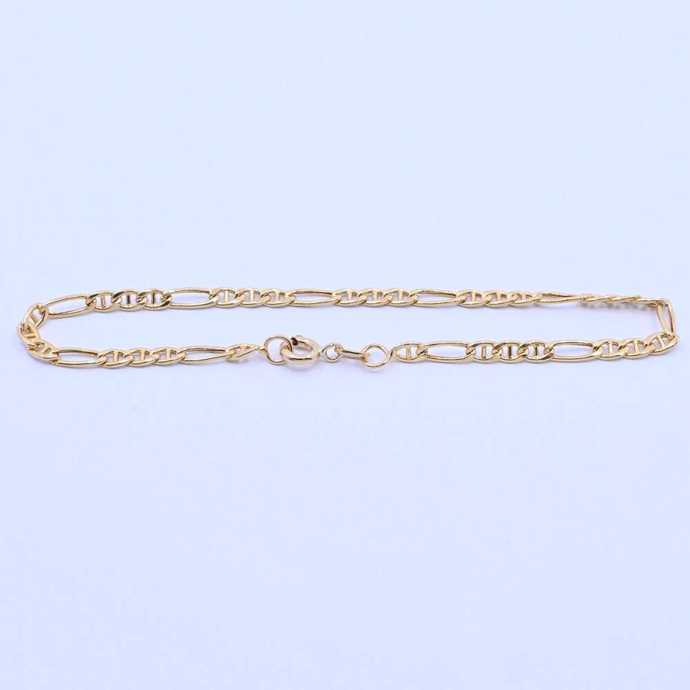 Pulsera oro 18k eslabón barco. Pulsera oro 18k eslabón barco.