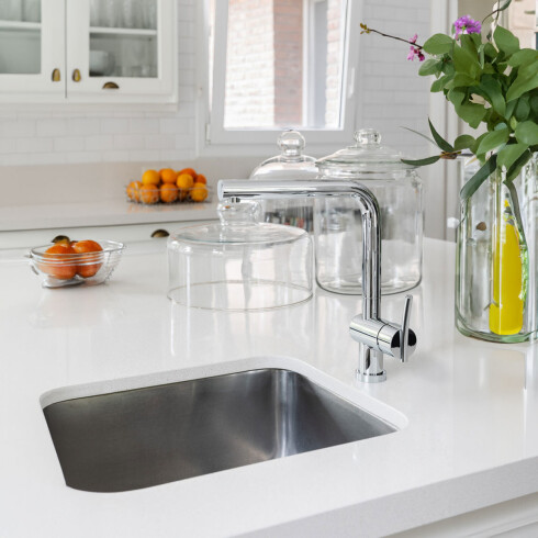 Griferia De Mesada Cocina Monocomando Cromo Fv 000