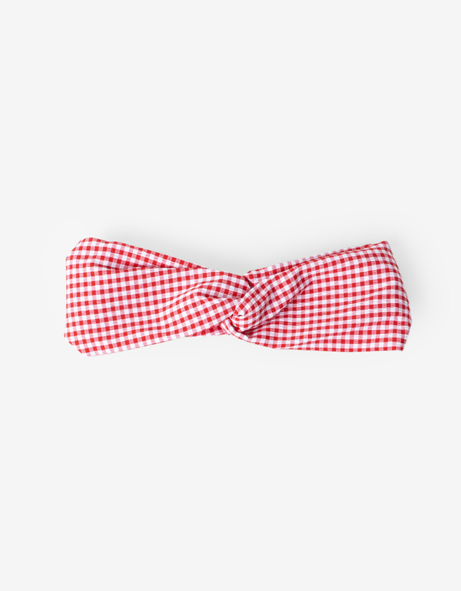 Vincha Textil Cuadrillé 