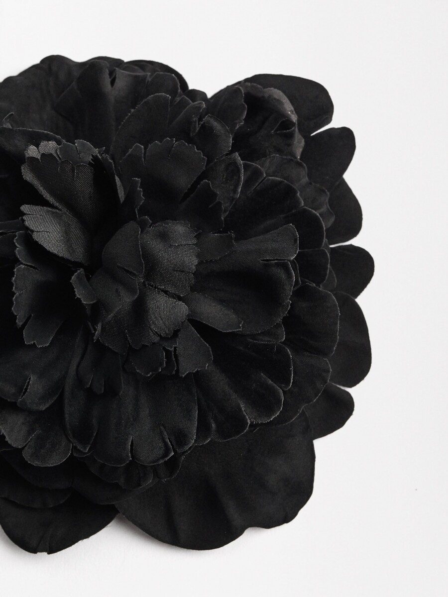 Pasador De Pelo Com Flor negro