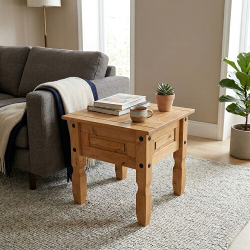 Mesa de living lateral - Linea mexicana Natural