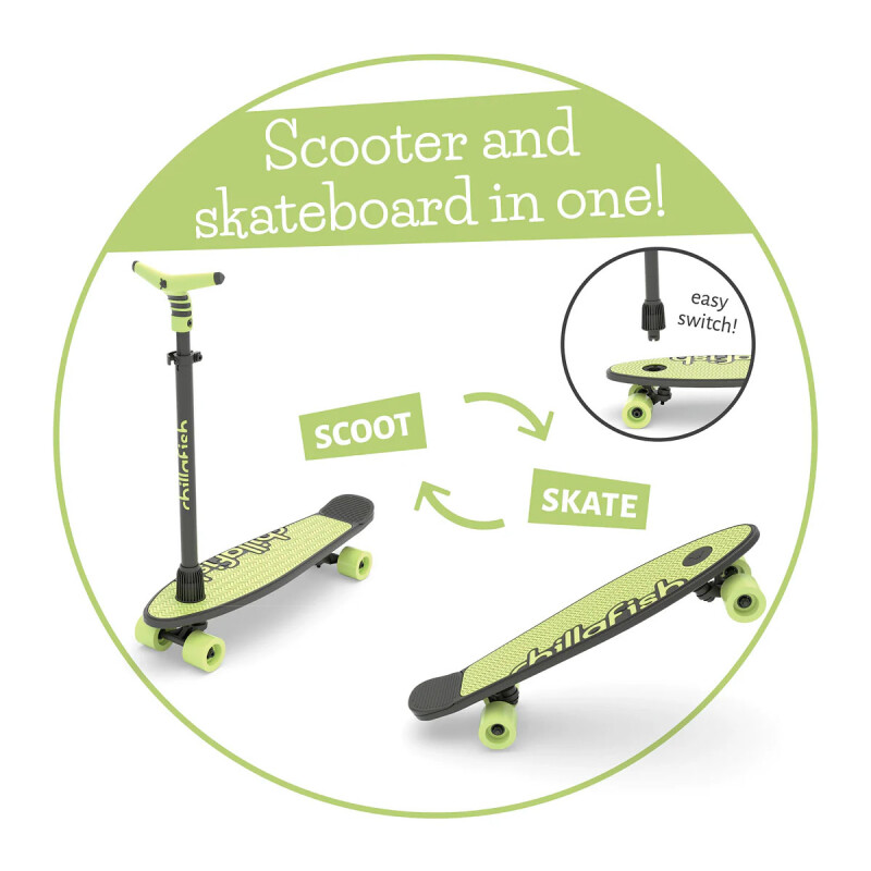 Monopatin y patineta Skatie Skootie 2 en 1 Menta Chillafish Monopatin y patineta Skatie Skootie 2 en 1 Menta Chillafish