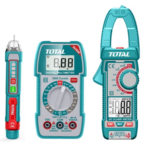 Set Electricista: Multímetro, Pinza Amperimétrica Y Detector De Voltaje Set Electricista: Multímetro, Pinza Amperimétrica Y Detector De Voltaje