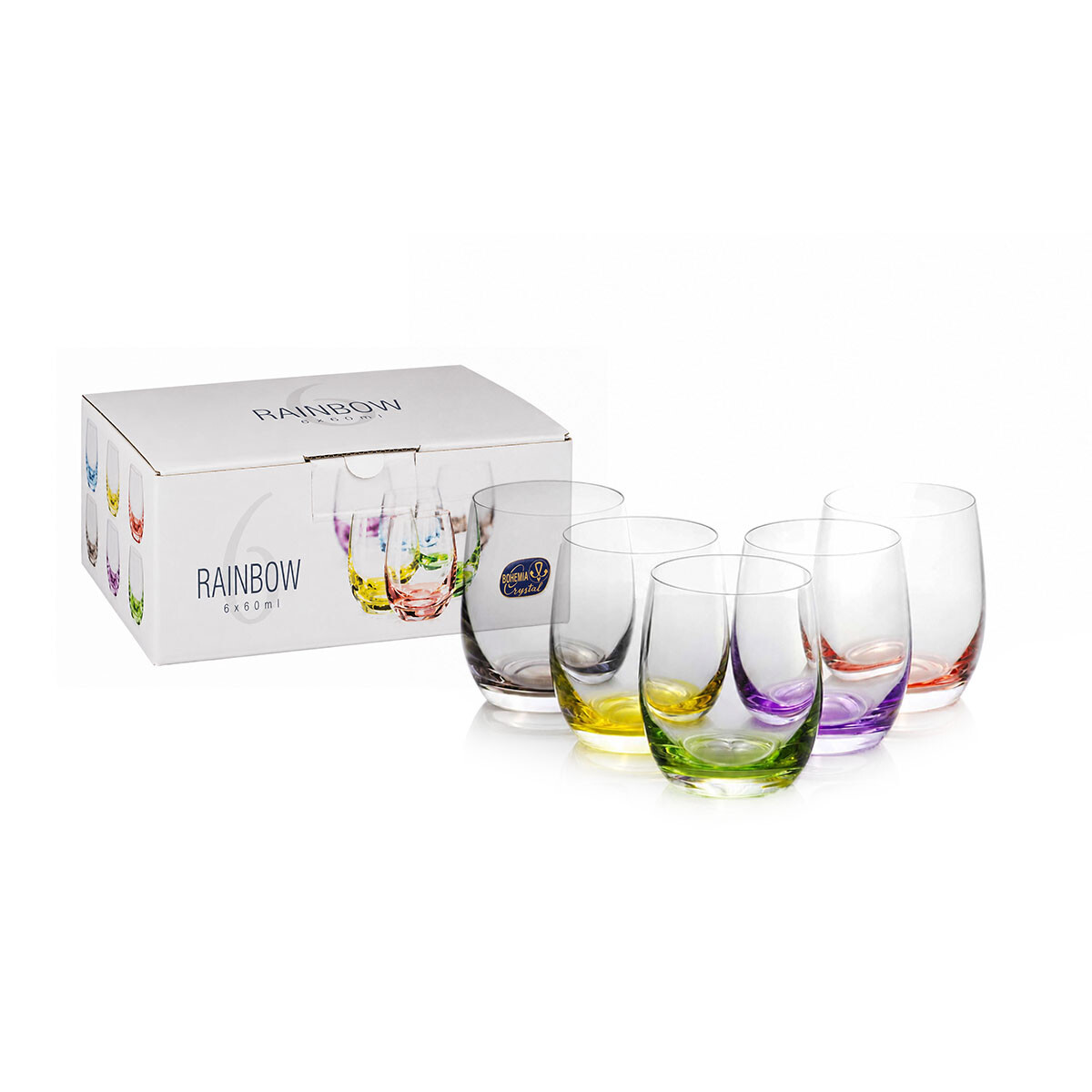 Set vasos Rainbow color 300 ml x6 BOHEMIA 