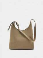 Bolso De Hombro De Piel Serraje camel