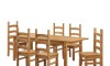 Juego de comedor Extensible 6 Sillas Mad Maciza 160 a 200 cm Natural