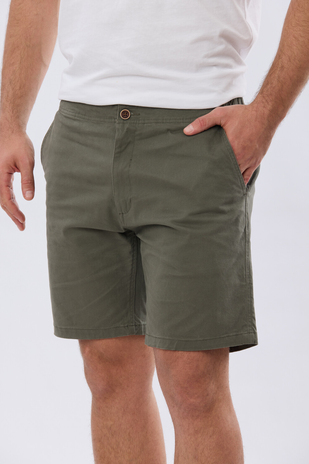 BERMUDA CON CINTURA ELASTIZADA Verde