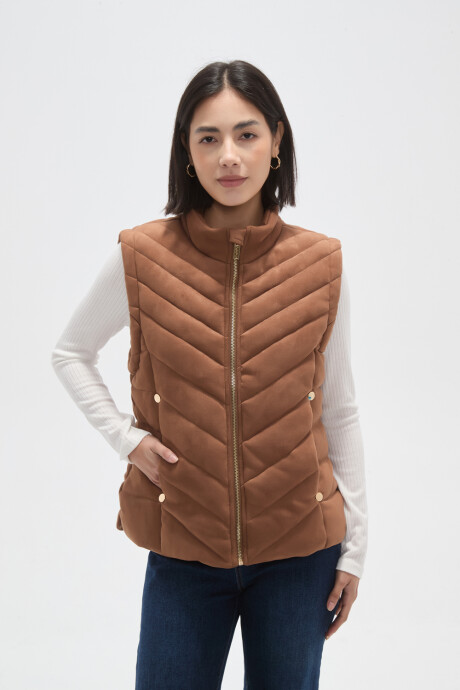 Chaleco Nibia Tostado