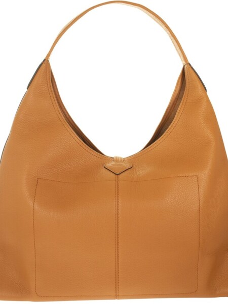 Longchamp -Cartera Hobo de cuero, Roseau Essential Mostaza