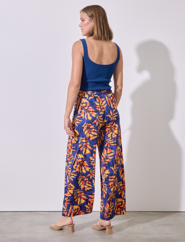 Pantalon Printed MULTI/AZUL