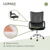 Silla de Escritorio Oficina Giratoria Lumax Donna en EcoCuero Negro