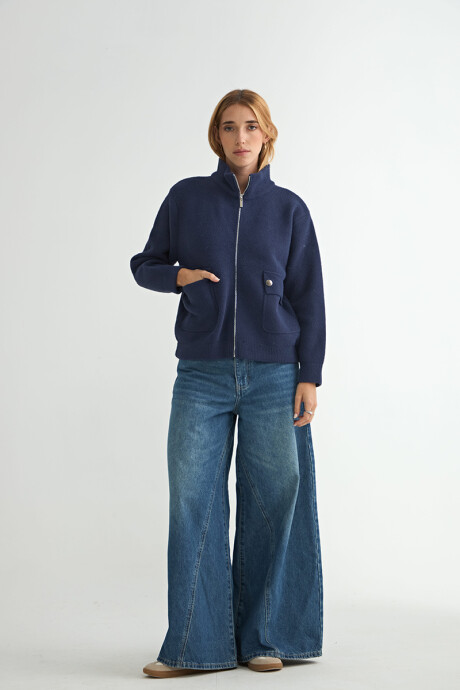 ABRIGO GENTIANA C/CIERRE AZUL