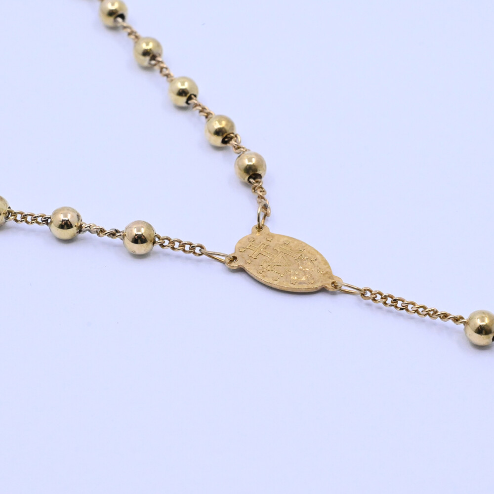 Rosario oro 18k 2 tonos con virgen milagrosa. Rosario oro 18k 2 tonos con virgen milagrosa.