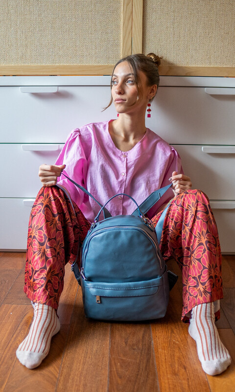 MOCHILA RAVENA AZUL PIEDRA