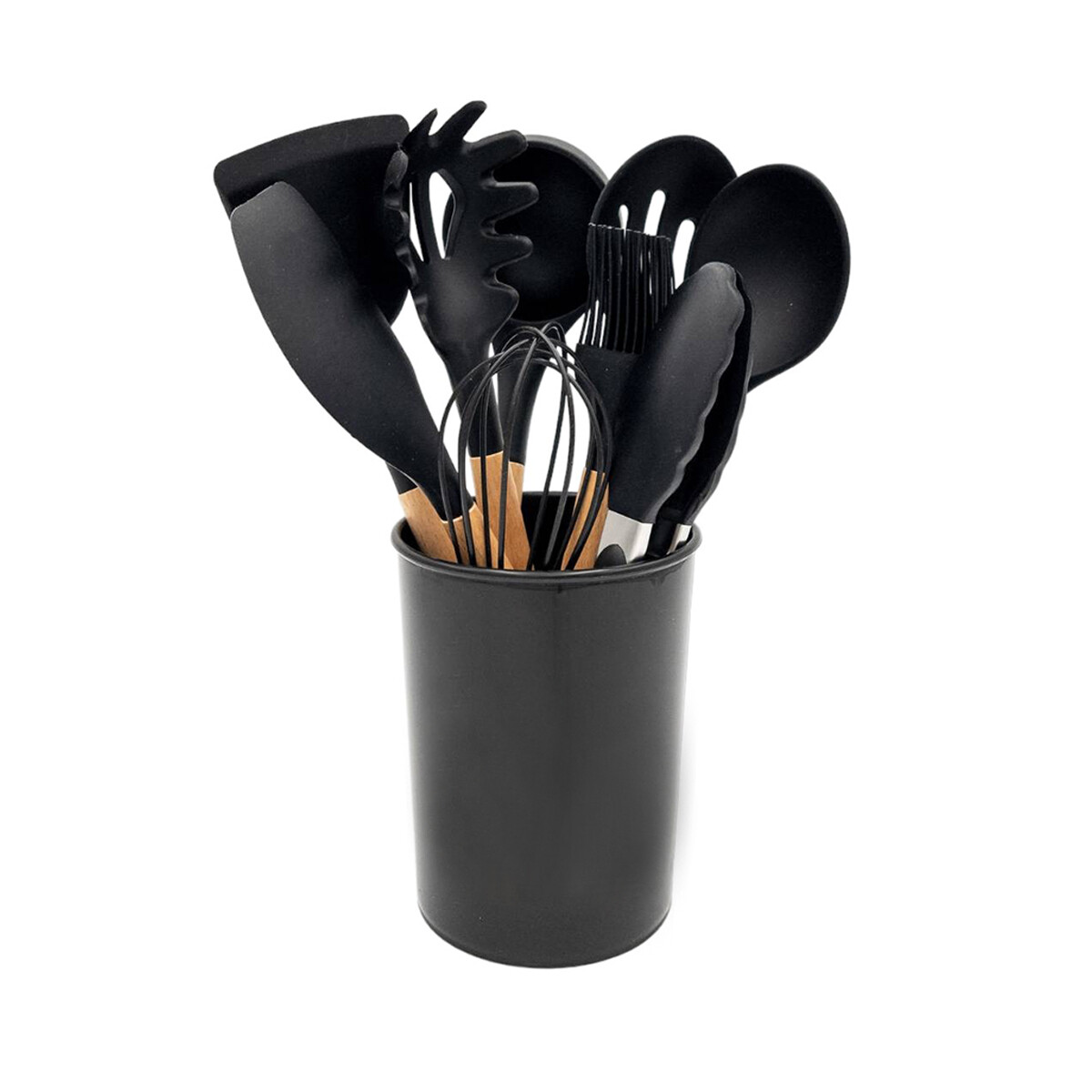 Set De Utensillos De Cocina 12 Accesorios - Negro 