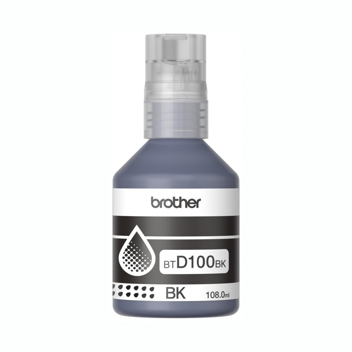 Botella De Tinta Negra BROTHER Capacidad 108ML Para Impresoras T230-T430-T530-T730-T830 