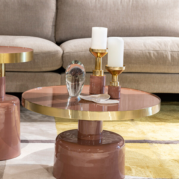 Mesa de centro GLAM Rosa - UNICO