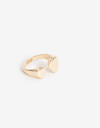 Anillos Chicos Metal Anillo Dedo Meñique Corazones - Dorado