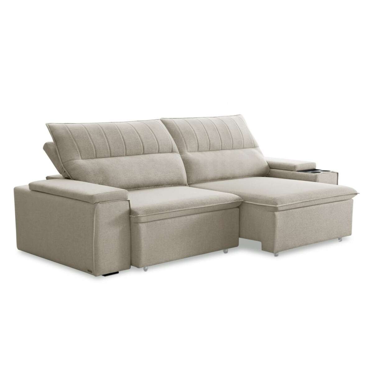 Sillon 3 Cuerpos Reclinable y Retractil Pavia - Beige 
