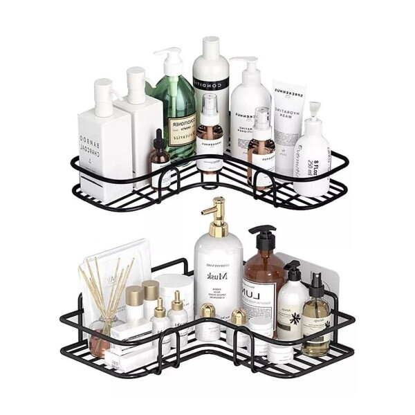 Organizador de Baño Esquinero Adhesivo Repisa de Ducha Set x2 IMBACK Color Negro Organizador de Baño Esquinero Adhesivo Repisa de Ducha Set x2 IMBACK Color Negro