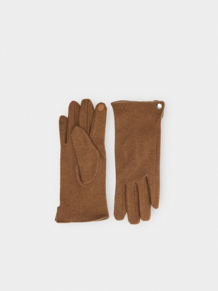Guantes De Lana camel
