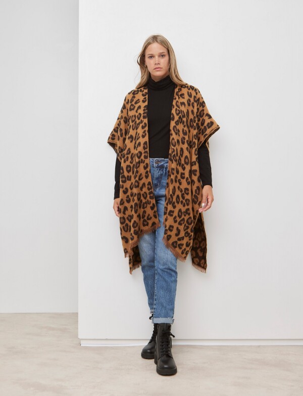Kimono Printed TOSTADO/MULTI