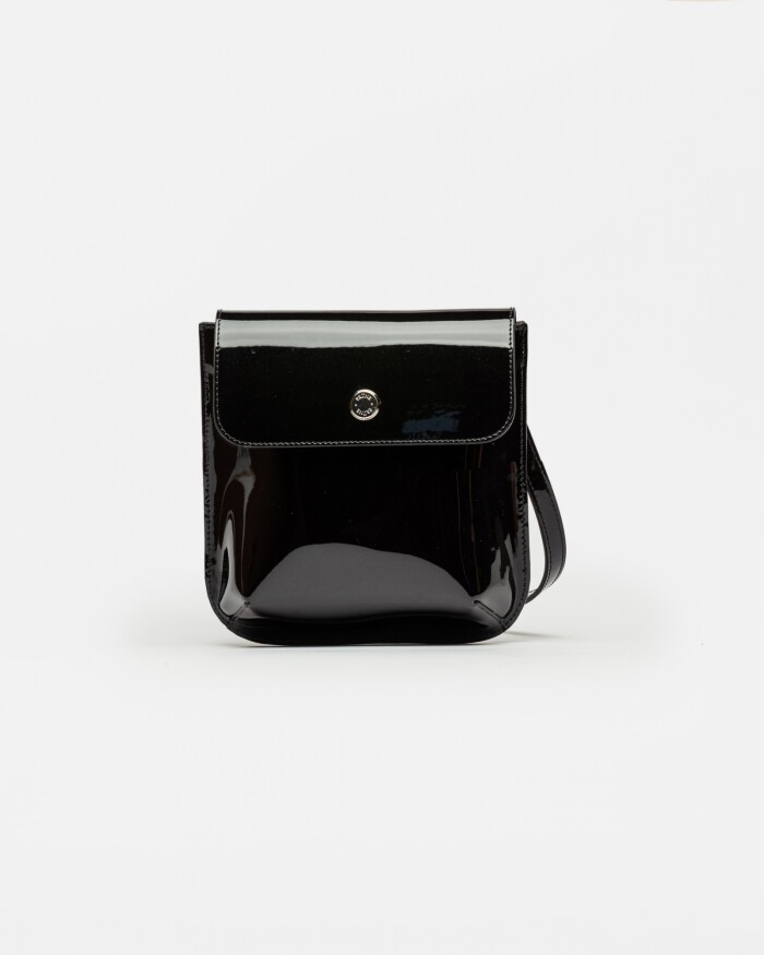 Mini Bag Liana En Cuero Charol Negro