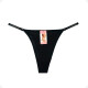 Tanga Colaless Ajustable De Algodón Negro Talla L-XL