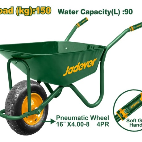 Carretilla 150kg Rueda Neumática Jadever Carretilla 150kg Rueda Neumática Jadever