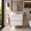 Mueble de baño suspendido White 60 cm con bacha de loza Mueble De Baño Suspendido White 60 Cm Con Bacha De Loza