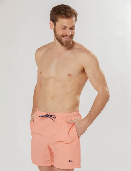 SHORT DE BAÑO LISO Salmon